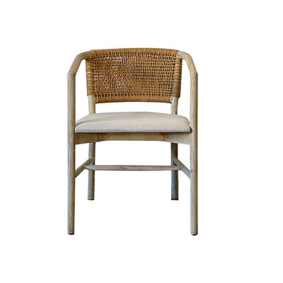 Biodegradable Solid Wood Upholstered Dining Chairs Stable Modern High Back Dining Chairs