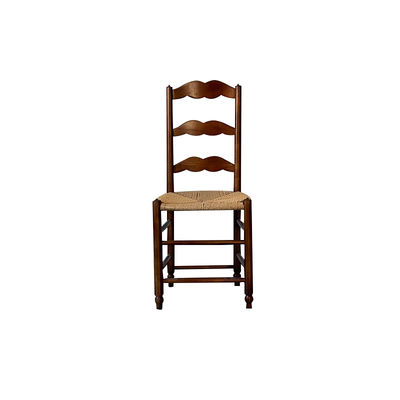 Beautifully Modern Rustic Ladder Back Dining Chair With Woven Rush Seat