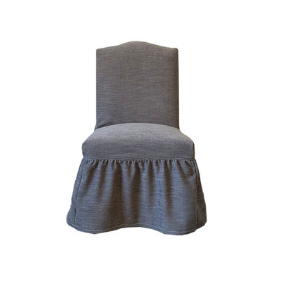 Skirted Slipcover Dining Chair with Upholstered Seat and Back