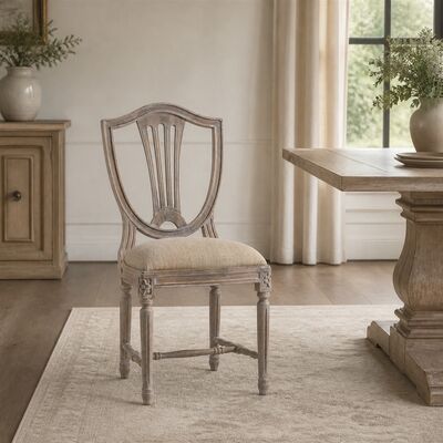 Shield Back Upholstered Wood Dining Chair  CYC-052