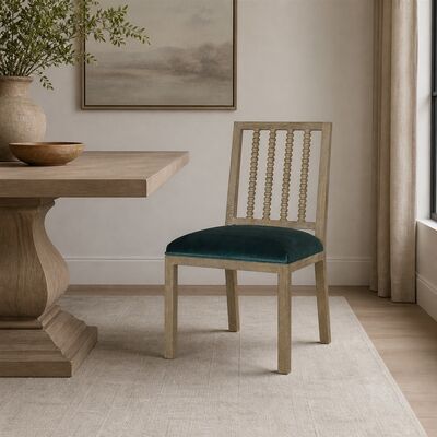 Bobbin Spindle Back Upholstered Dining Chair CYC-053