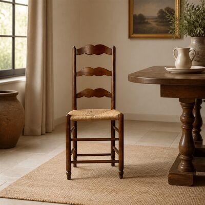 Rush Seat Traditional Ladder Back Chair  CYC-062