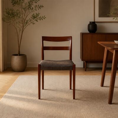 Curved Double-Slat Upholstered Dining Chair  CYC-064